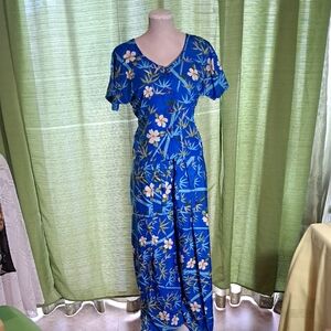 Floral Blue Maxi Dress